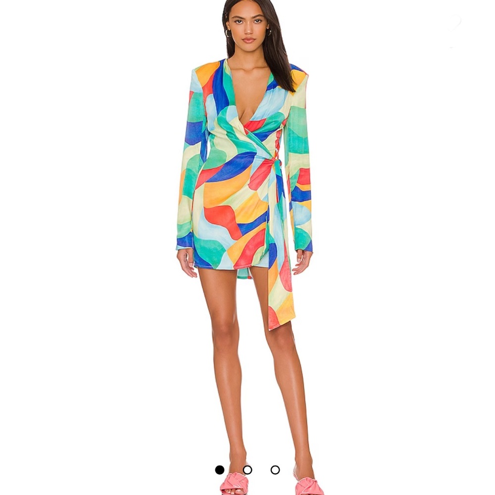 WeWoreWhat Multicolor Abstract Print Mini Dress